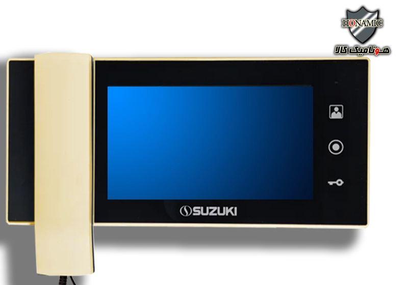 مانیتور آیفون تصویری دربازکن تصویری سوزوکی  7 اینچ مدل SZ 730I طلایی هونامیک