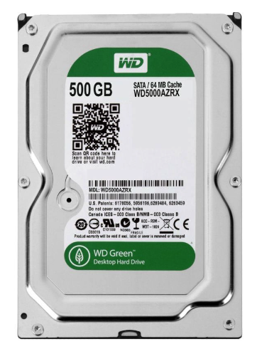 هارد دیسک اینترنال وسترن دیجیتال مدل  WD5000AVDS ظرفیت 500 گیگابایت سبز(شرکتی)