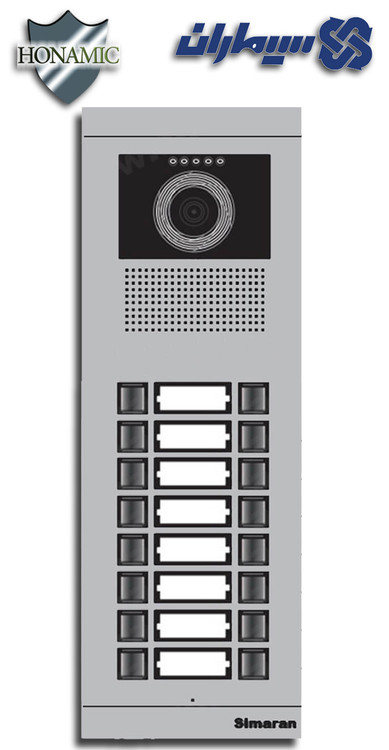 پنل شانزده 16 واحدی آیفون تصویری سیماران مدل فرداد VFBC16D FARDAD