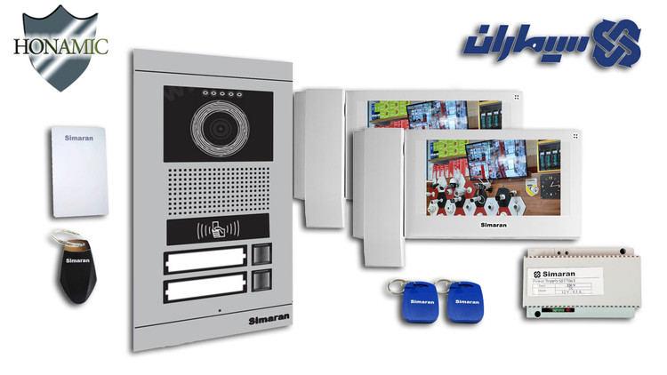 پکیج دو واحدی آیفون تصویری سیماران پنل کارتی گوشی 73M