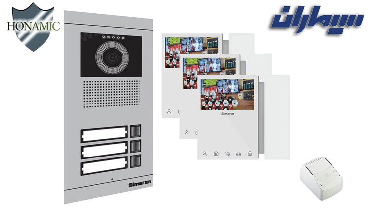 پکیج سه 3 واحدی آیفون تصویری سیماران با گوشی 46-TK