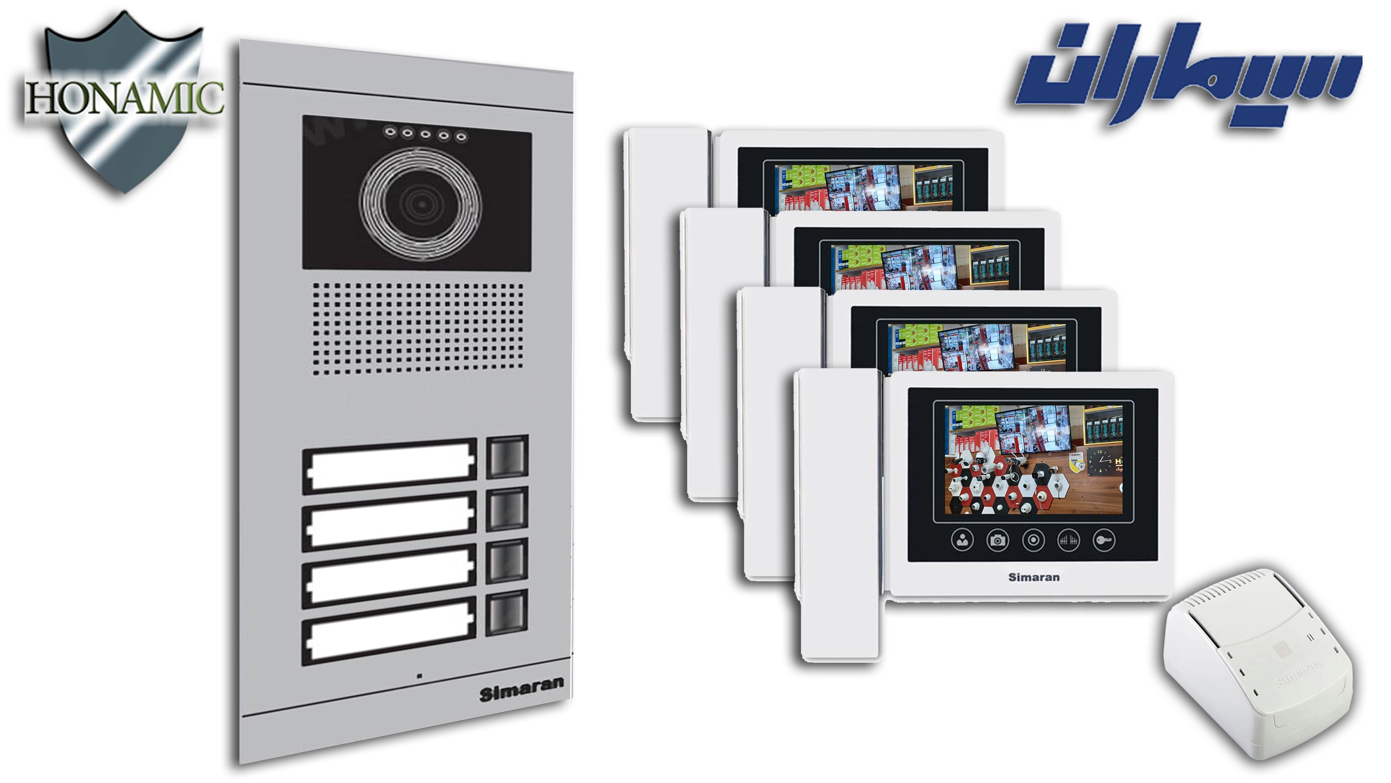 پکیج چهار 4 واحدی آیفون تصویری سیماران با گوشی 43-TK