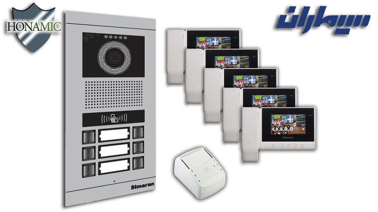 پکیج پنج 5 واحدی آیفون تصویری سیماران با گوشی HS-43