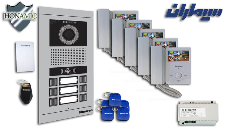 پکیج پنج 5 واحدی آیفون تصویری سیماران پنل کارتی با گوشی 43-FL,43FL2