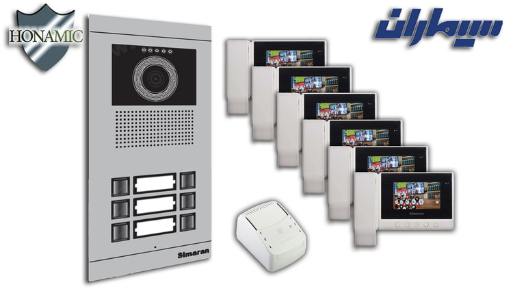 پکیج شش 6 واحدی آیفون تصویری سیماران با گوشی HS-43