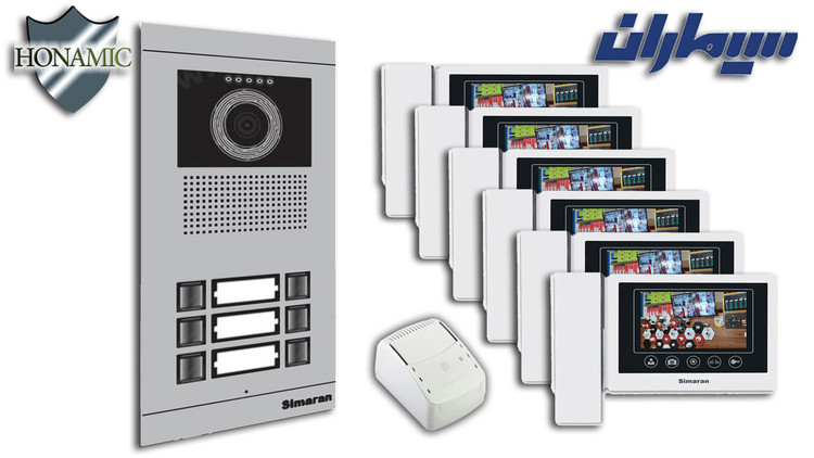 پکیج شش 6 واحدی آیفون تصویری سیماران با گوشی 43-TKM