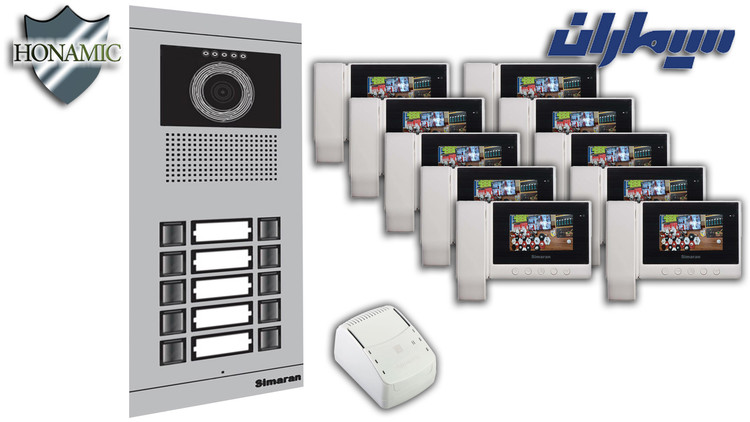 پکیج ده 10 واحدی آیفون تصویری سیماران با گوشی HS-43