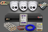 پکیج 3 دوربین مداربسته داهوا با دوربین DH-HAC-HDW1200EMP-A