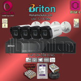 پکیج 4 دوربین مداربسته 5 مگاپیکسل برایتون Briton